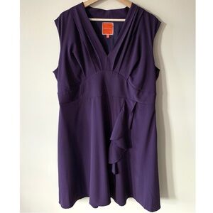 ModCloth • 2X • Sleeveless V Neck Purple Dress